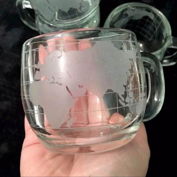 Vintage Nescafe World Map Coffee Mugs (Set Of 4) - Picture 3 of 5